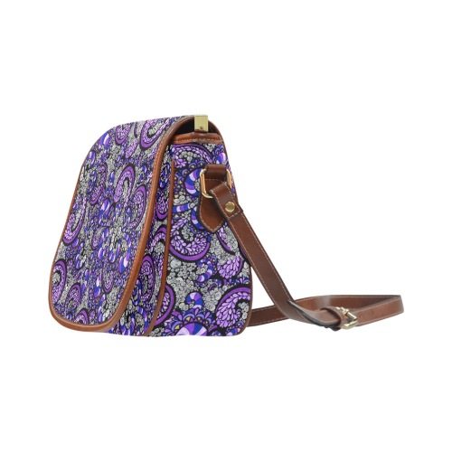 Purple Pulse Saddle Bag/Small (Model 1649) Full Customization