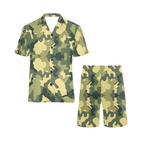Camouflage Pop Art by Nico Bielow Men's V-Neck Short Pajama Set