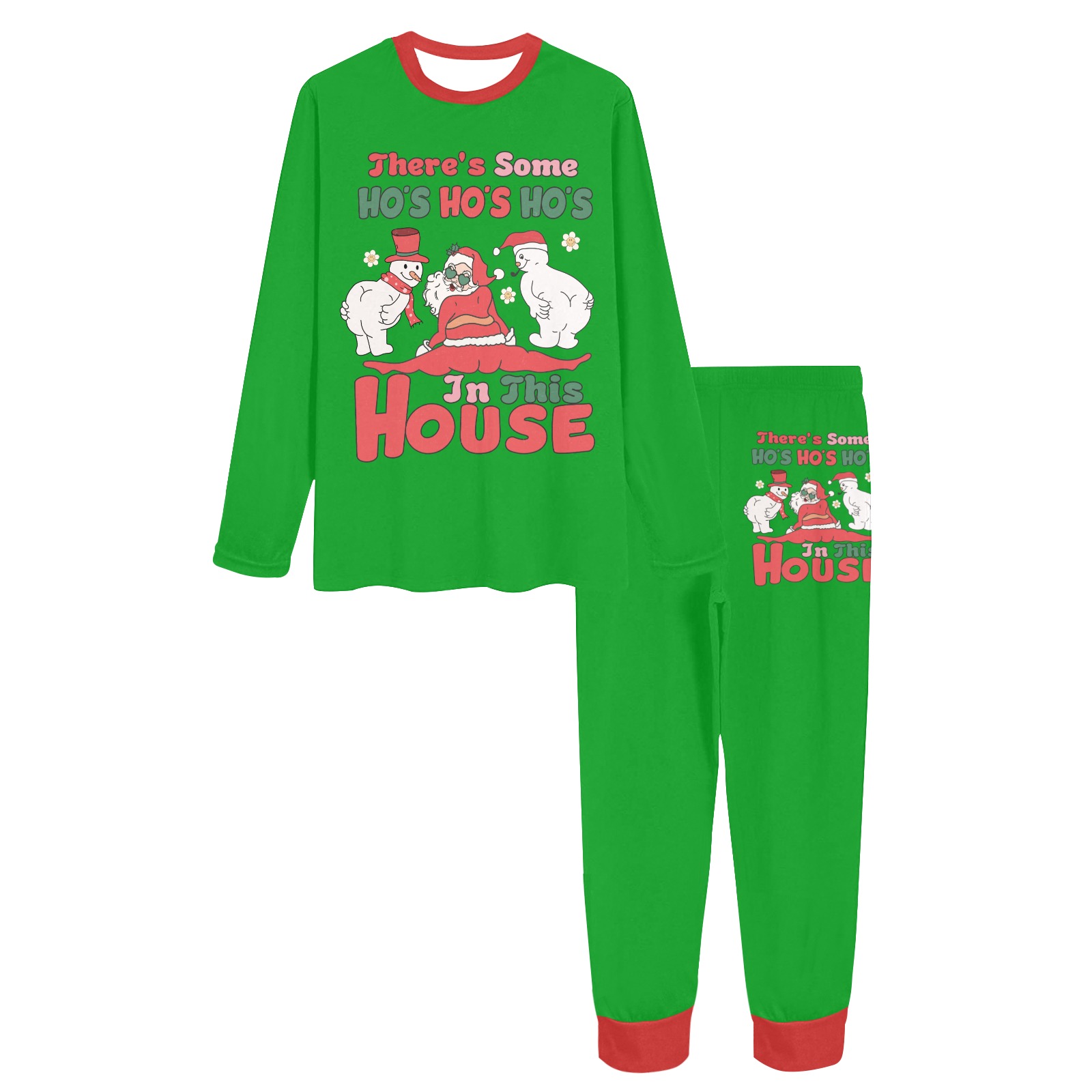 There's Some Ho's In This House (G) Women's All Over Print Pajama Set