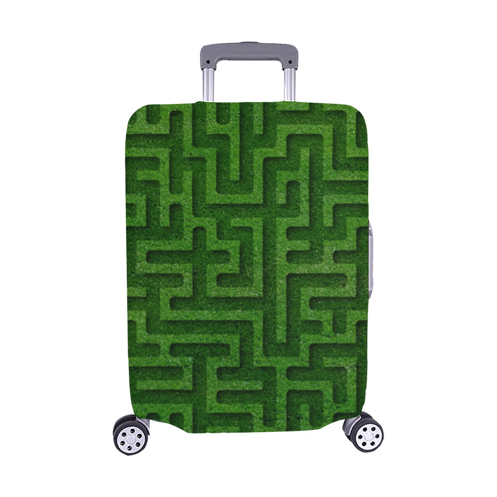 Green Maze Luggage Cover/Medium 22"-25"