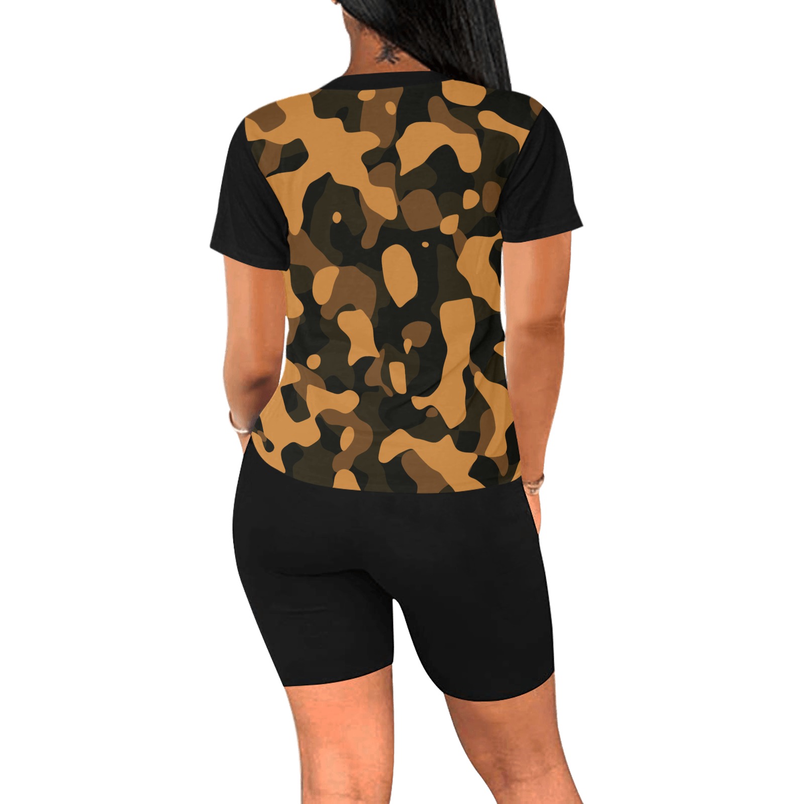 Camouflage Collection Women's Short Yoga Set