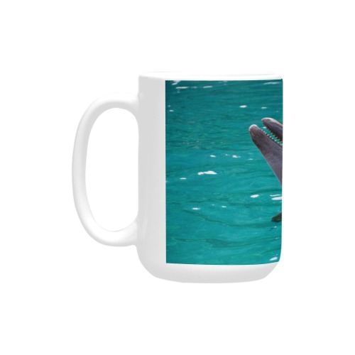 Aqua Dolphin Custom Ceramic Mug (15OZ)