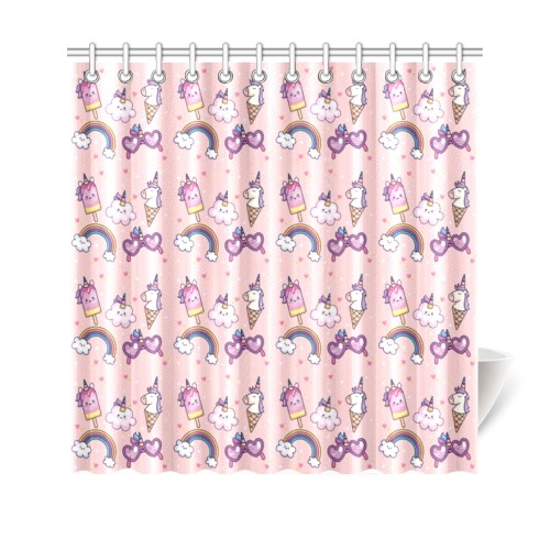 unicorn pattern Shower Curtain 69"x70"