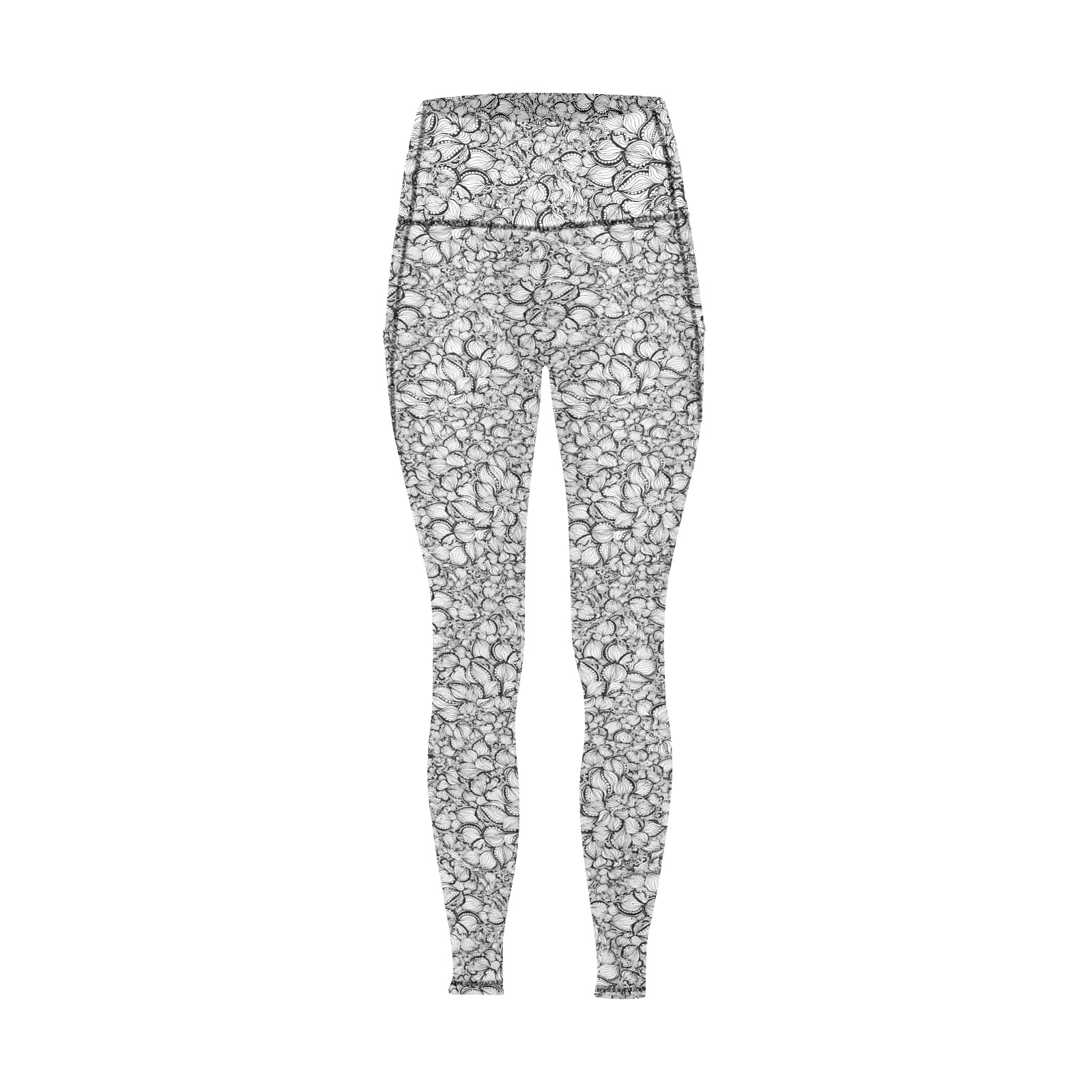Pussy Willow Pods Women's All Over Print Leggings with Pockets (Model L56)