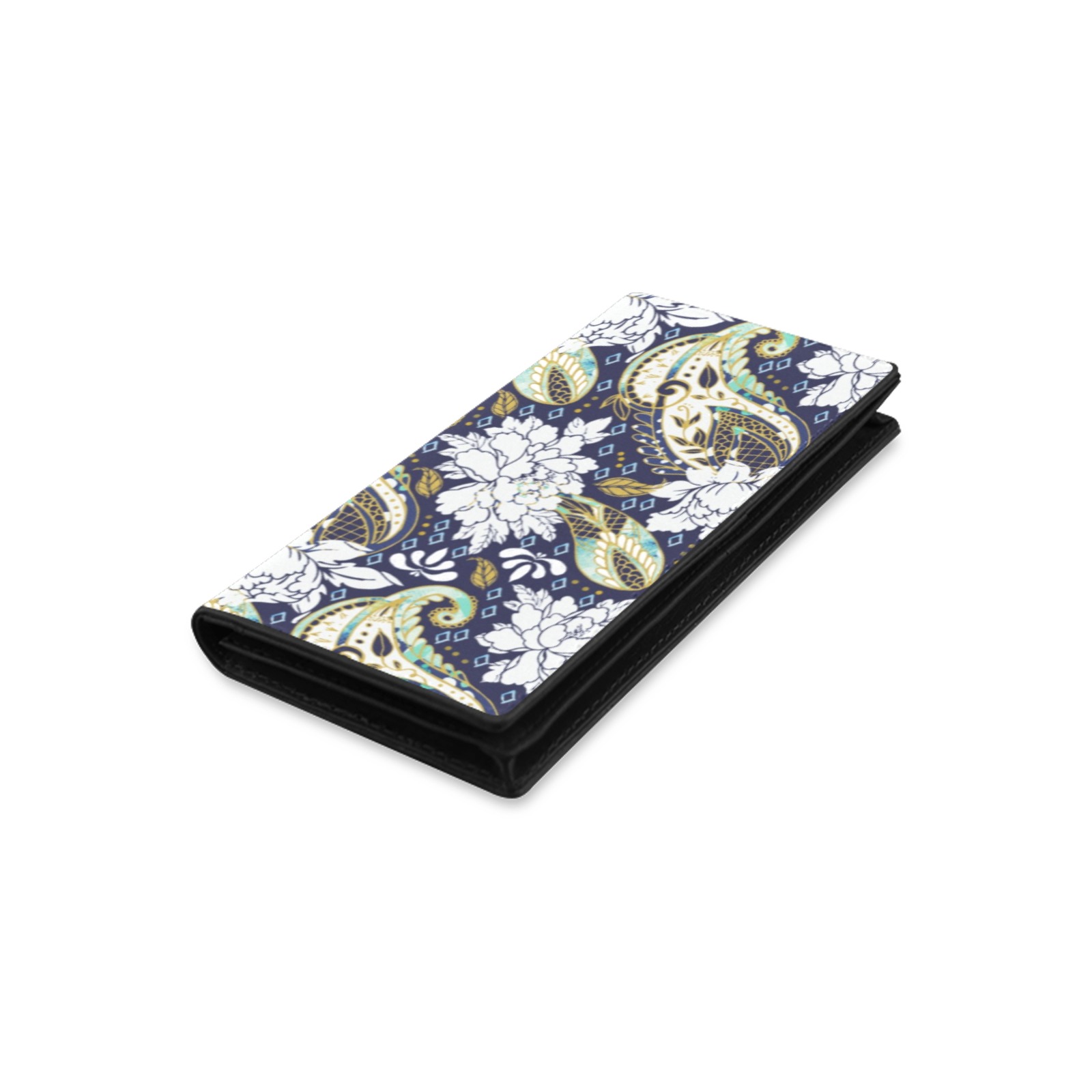 Paisley obsession-87 Women's Leather Wallet (Model 1611)