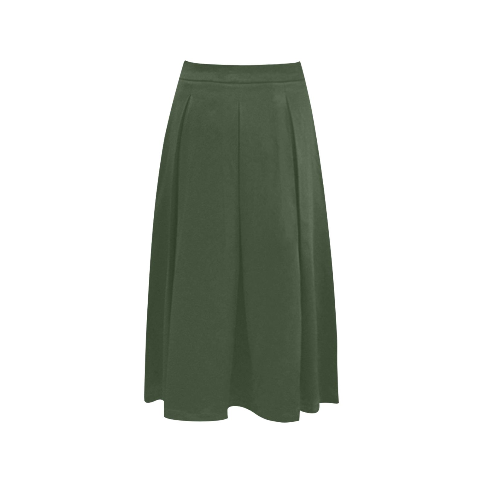 MNEMOSYNE Olive Mnemosyne Women's Crepe Skirt (Model D16)