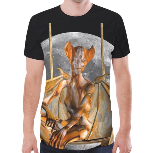 Moon Creature New All Over Print T-shirt for Men (Model T45)