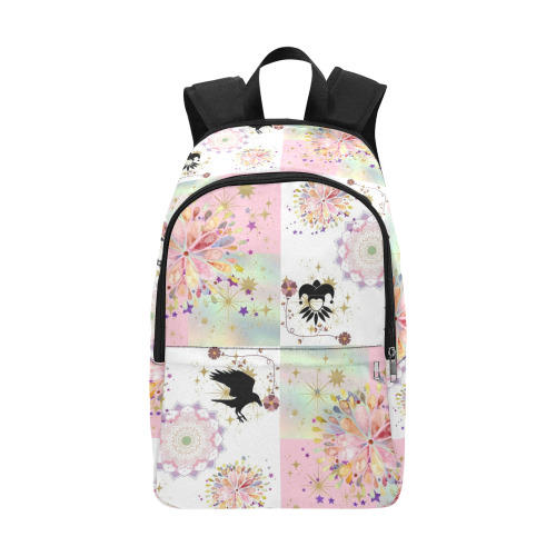 Secret Garden With Harlequin and Crow Patch Artwork Fabric Backpack for Adult (Model 1659)