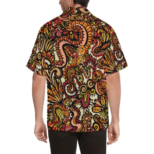 Dragonscape - Large Graphic Hawaiian Shirt (Model T58)