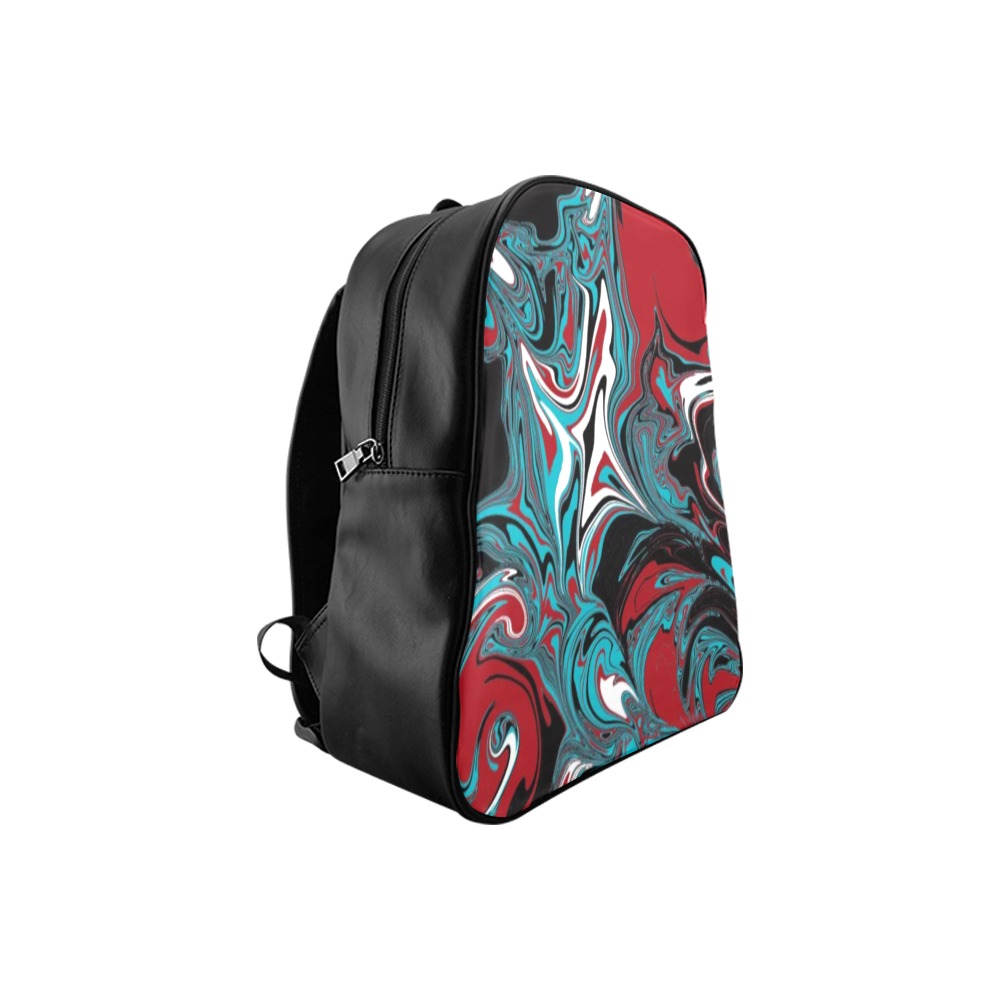Dark Wave of Colors School Backpack (Model 1601)(Small)