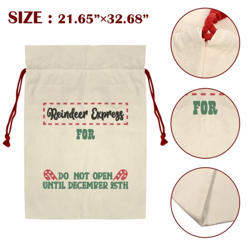 Reindeer Express Santa Claus Drawstring Bag 21"x32" (Two Sides Printing)