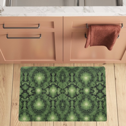 Nidhi decembre 2014-pattern 7-44x55 inches-green 2 Kitchen Mat 32"x20"
