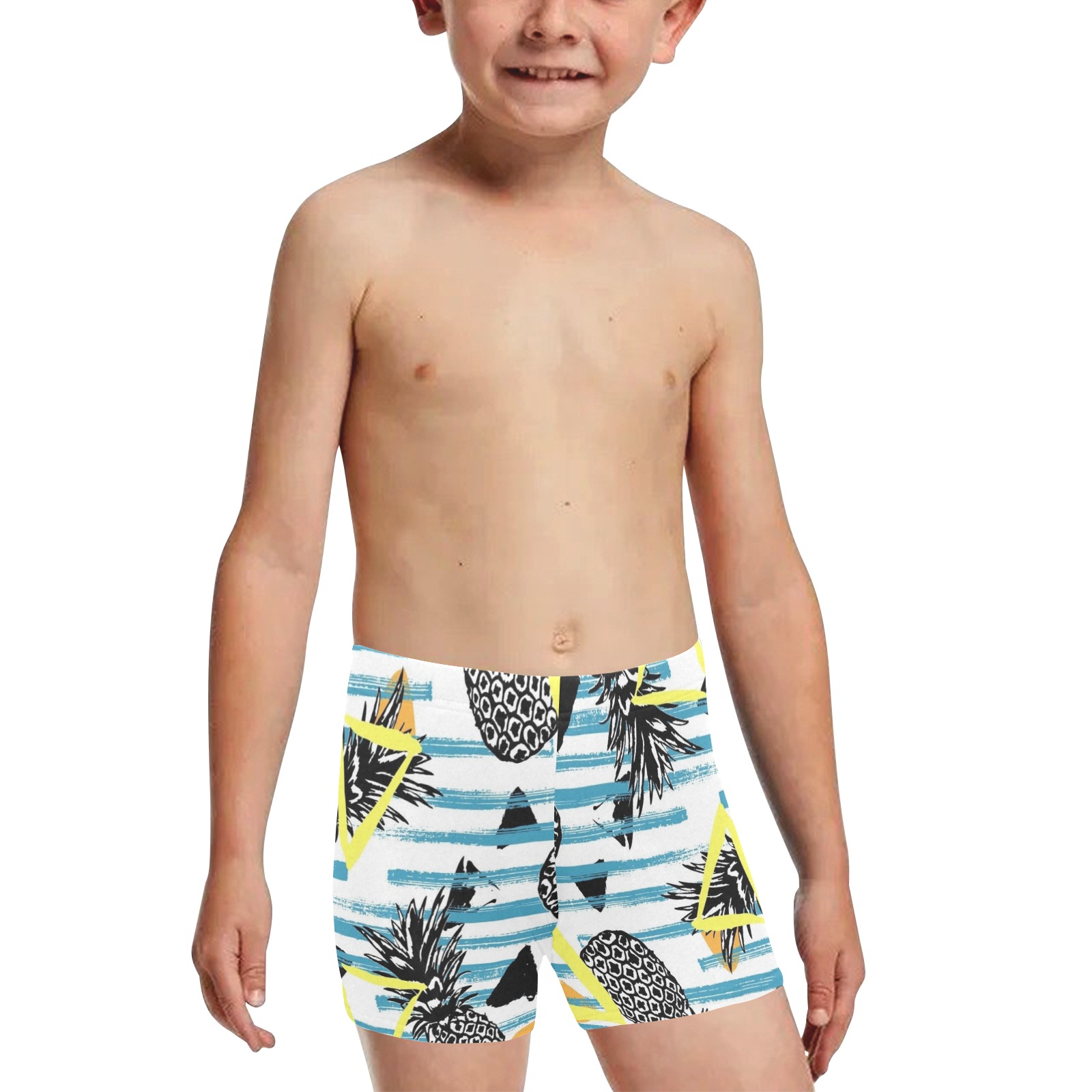 Pineapples Little Boys' Swimming Trunks (Model L57)