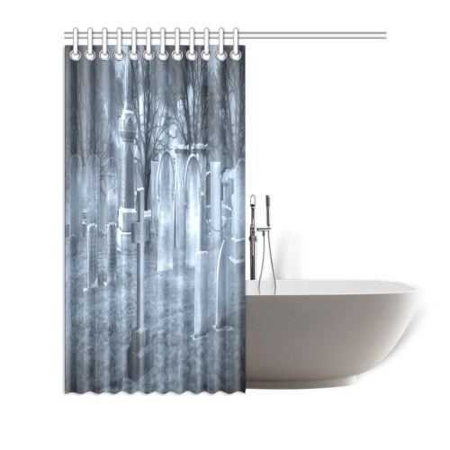 Haunted Cemetery Shower Curtain 66"x72"
