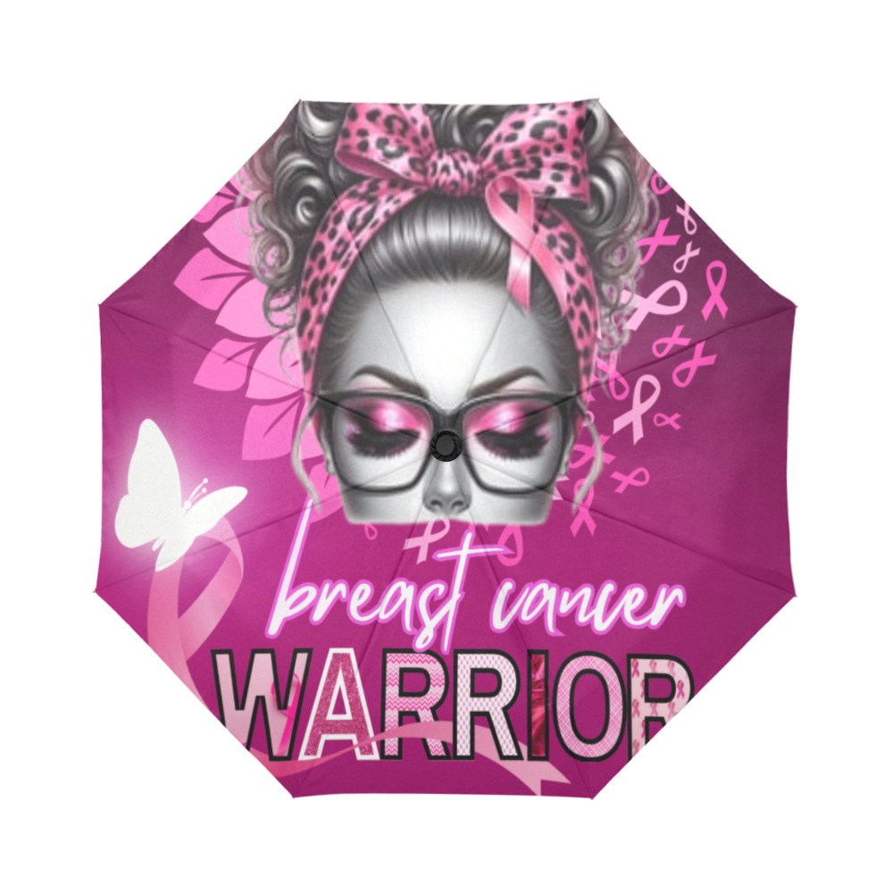 Breast Cancer Warrior 1 Auto-Foldable Umbrella (Model U04)