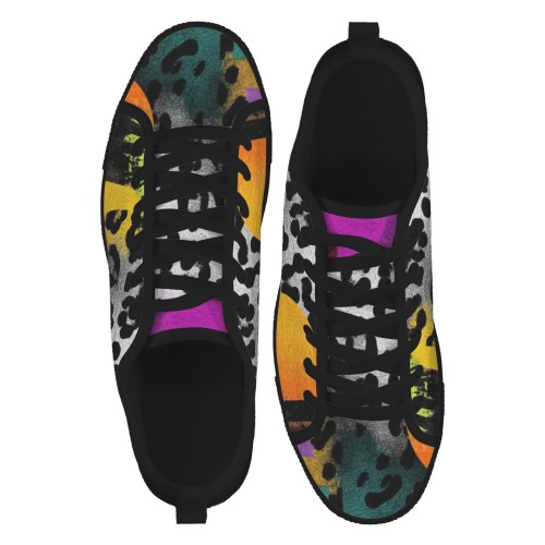 Colorful Low Top Sneakers Black