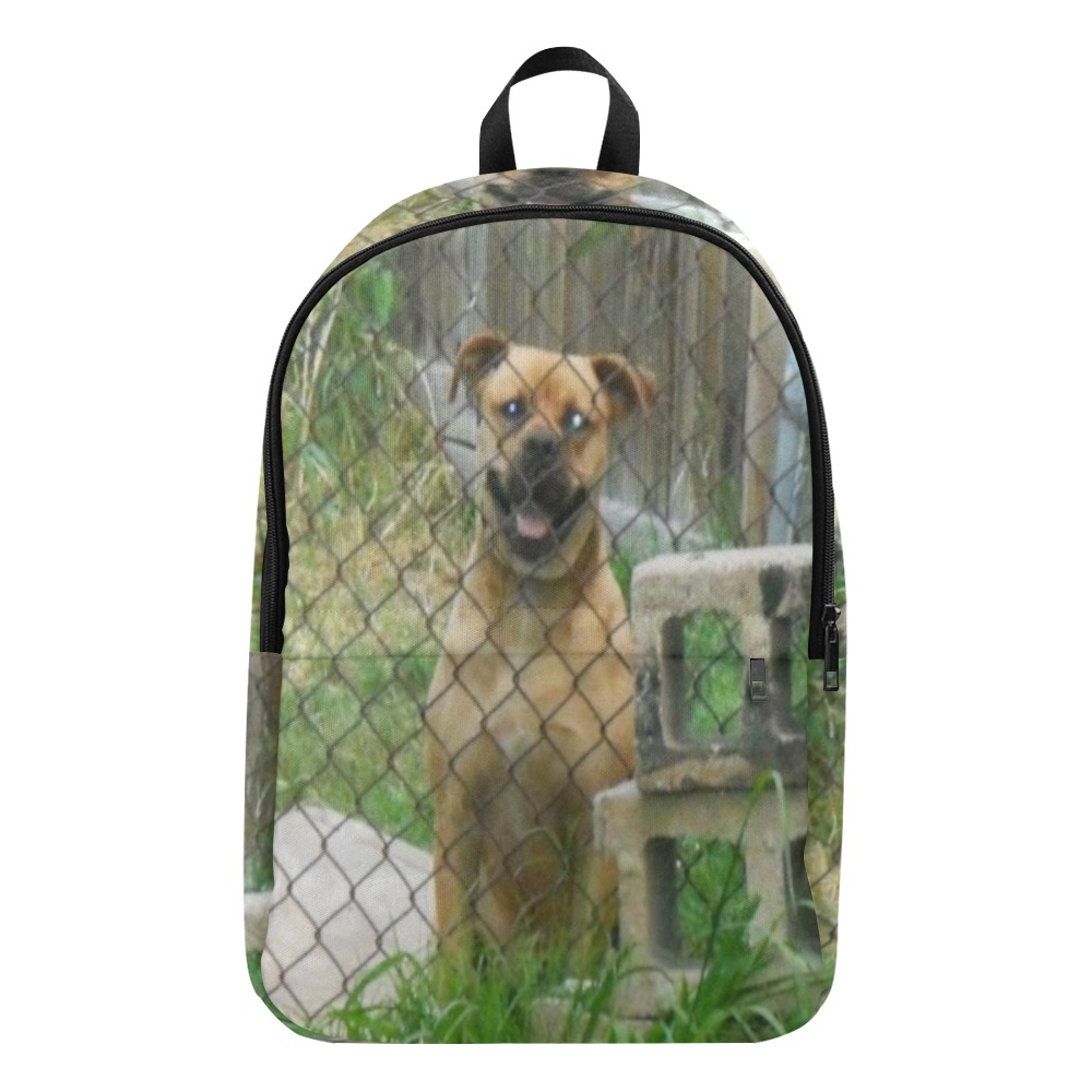 A Smiling Dog Fabric Backpack for Adult (Model 1659)