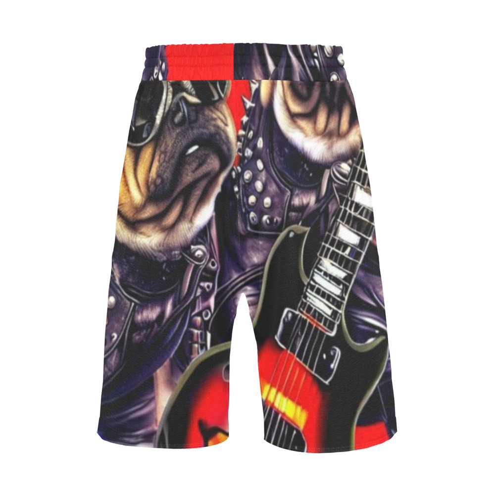 HEAVY ROCK PUG 3 Men's All Over Print Casual Shorts (Model L23)