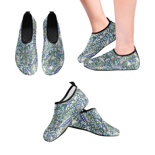 Life of Daniel - Small Pattern Women's Slip-On Water Shoes (Model 056)