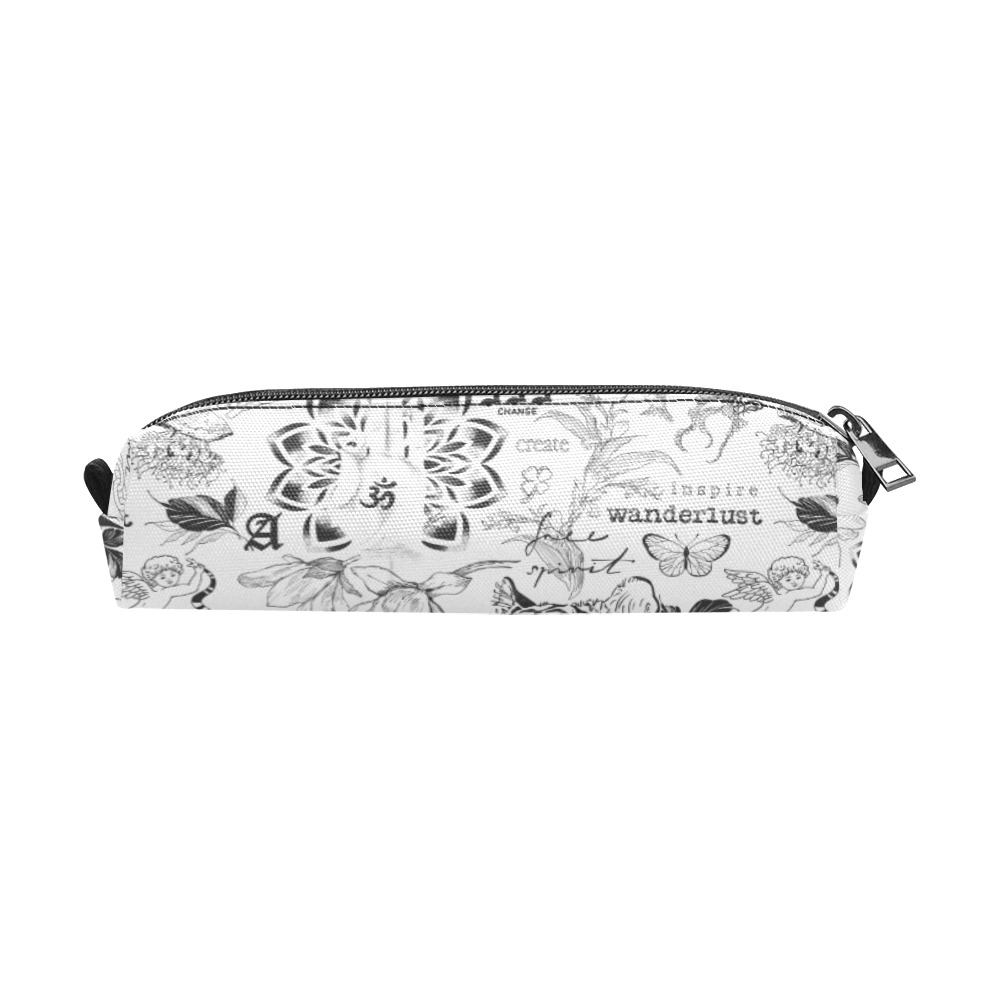 Inspirational tattoo pattern Pencil Pouch/Small (Model 1681)