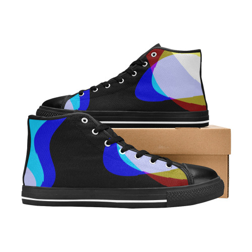 Abstract 2322 Men’s Classic High Top Canvas Shoes (Model 017)