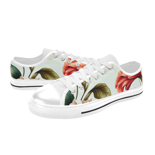 flowers botanic art (4) canvas shoes Women's Classic Canvas Shoes (Model 018)
