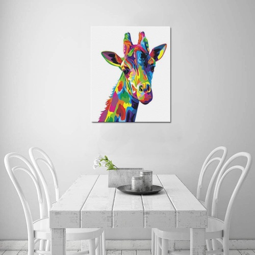 color giraffee Frame Canvas Print 20"x24"