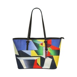 Graphic Design Leather Tote Bag/Large (Model 1651)