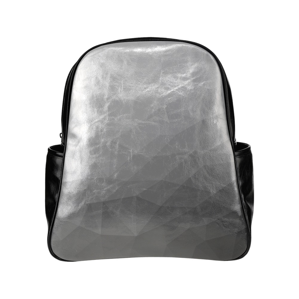 Grey Gradient Geometric Mesh Pattern Multi-Pockets Backpack (Model 1636)