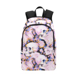 Psychedelic Pink Skull Fabric Backpack for Adult (Model 1659)