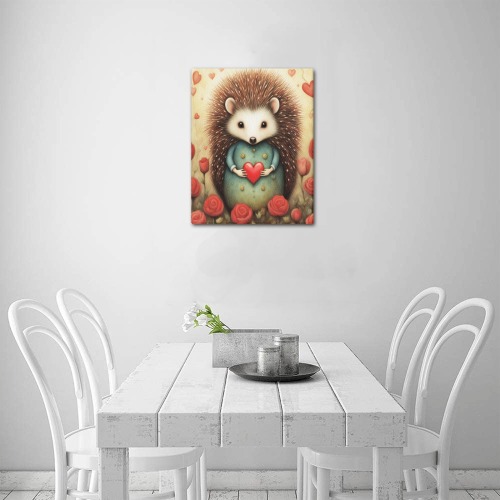 Hedgehog Love 2 Upgraded Canvas Print 11"x14"