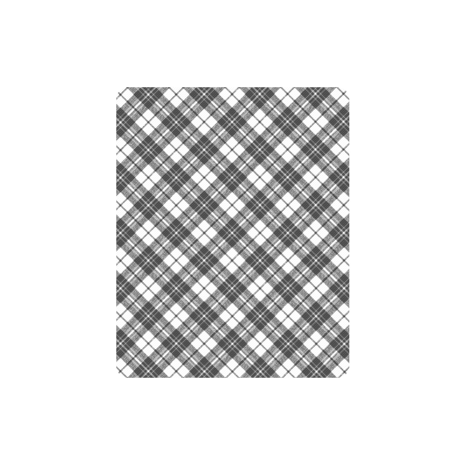 Tartan black white pattern holidays Christmas xmas elegant lines geometric cool fun classic elegance Rectangle Mousepad