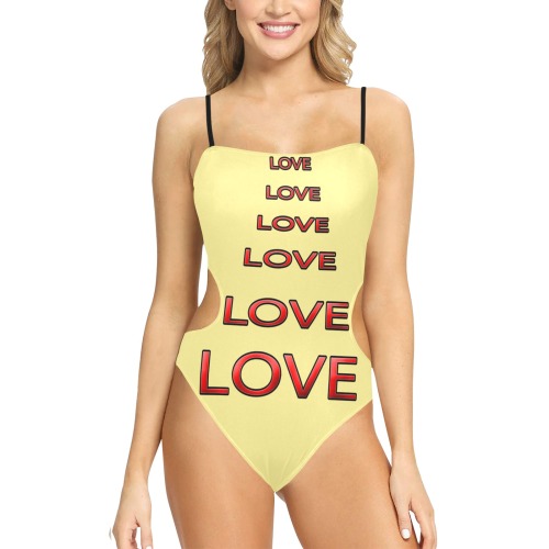LOVEyl Spaghetti Strap Cut Out Sides Swimsuit (Model S28)