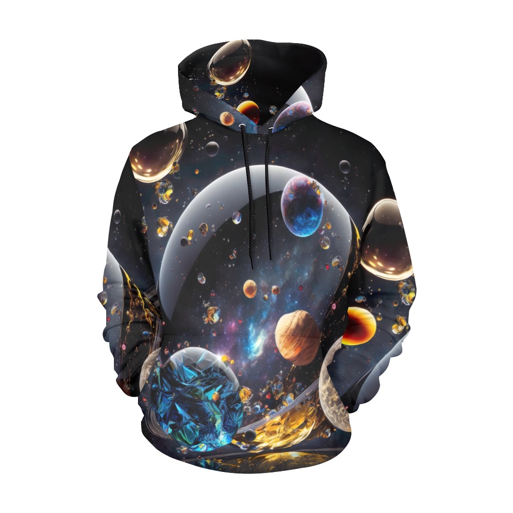 Glass space All Over Print Hoodie for Men (USA Size) (Model H13)