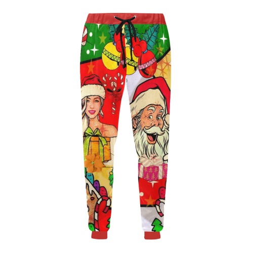 Santa Baby by Nico Bielow Men's All Over Print Sweatpants (Model L11)