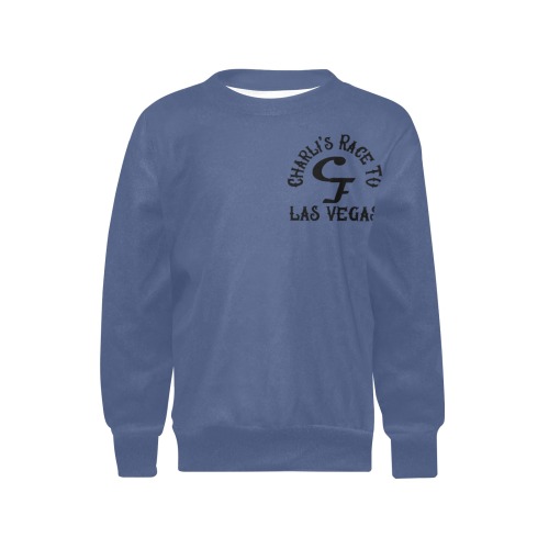 Charli Race sweatshirtKidsBlue Girls' All Over Print Crew Neck Sweater (Model H49)