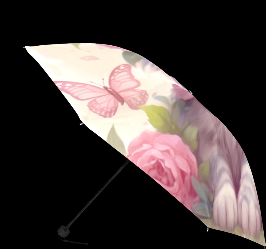 floral cat umbrella Anti-UV Foldable Umbrella (U08)