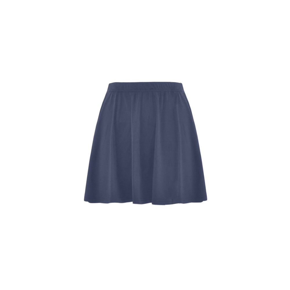 Aromatherapy Apparel mini Skirt Blue Mini Skating Skirt (Model D36)