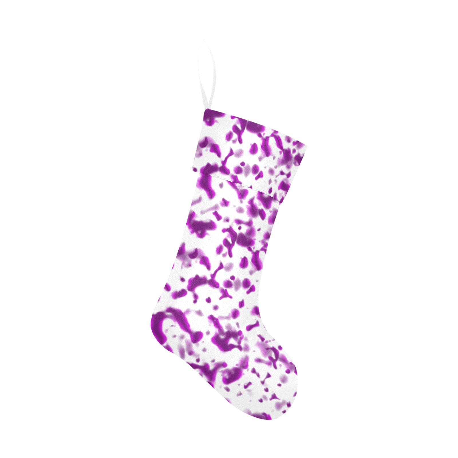Paint Spatter Pink Christmas Stocking