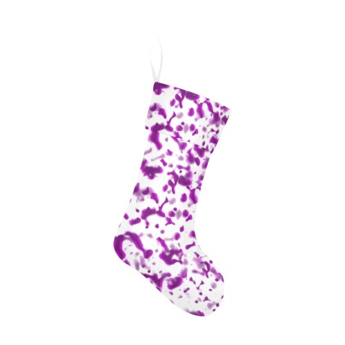 Paint Spatter Pink Christmas Stocking