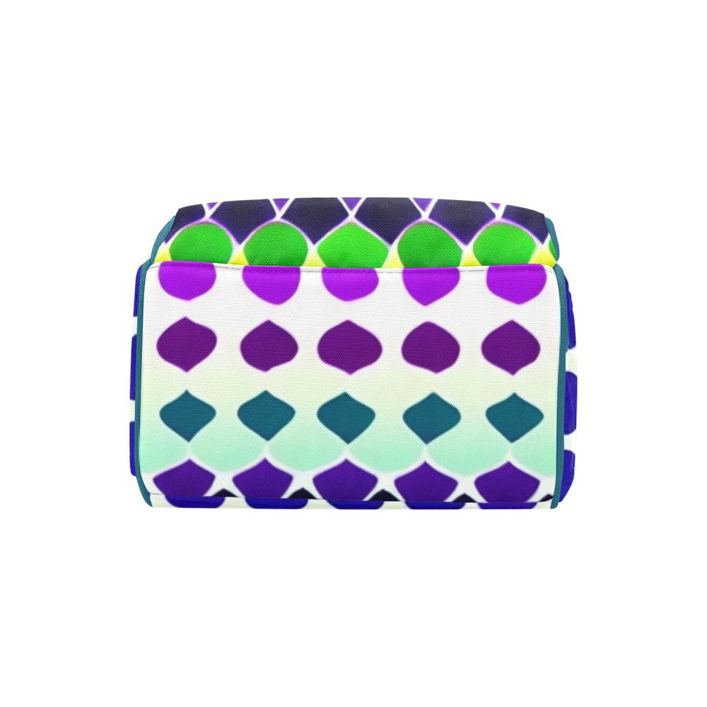 rainbow_pattern_abstract_TradingCard Multi-Function Diaper Backpack/Diaper Bag (Model 1688)