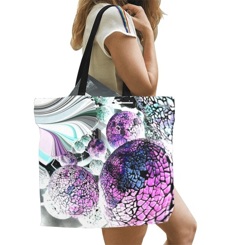 10 Years Nico Bielow Art Limited Motif Disco All Over Print Canvas Tote Bag/Large (Model 1699)