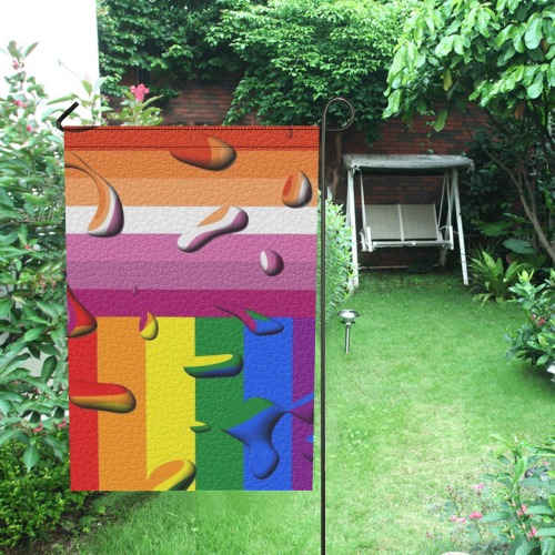 Lesbian Pride Flag Pop Art by Nico Bielow Garden Flag 12‘’x18‘’(Twin Sides)