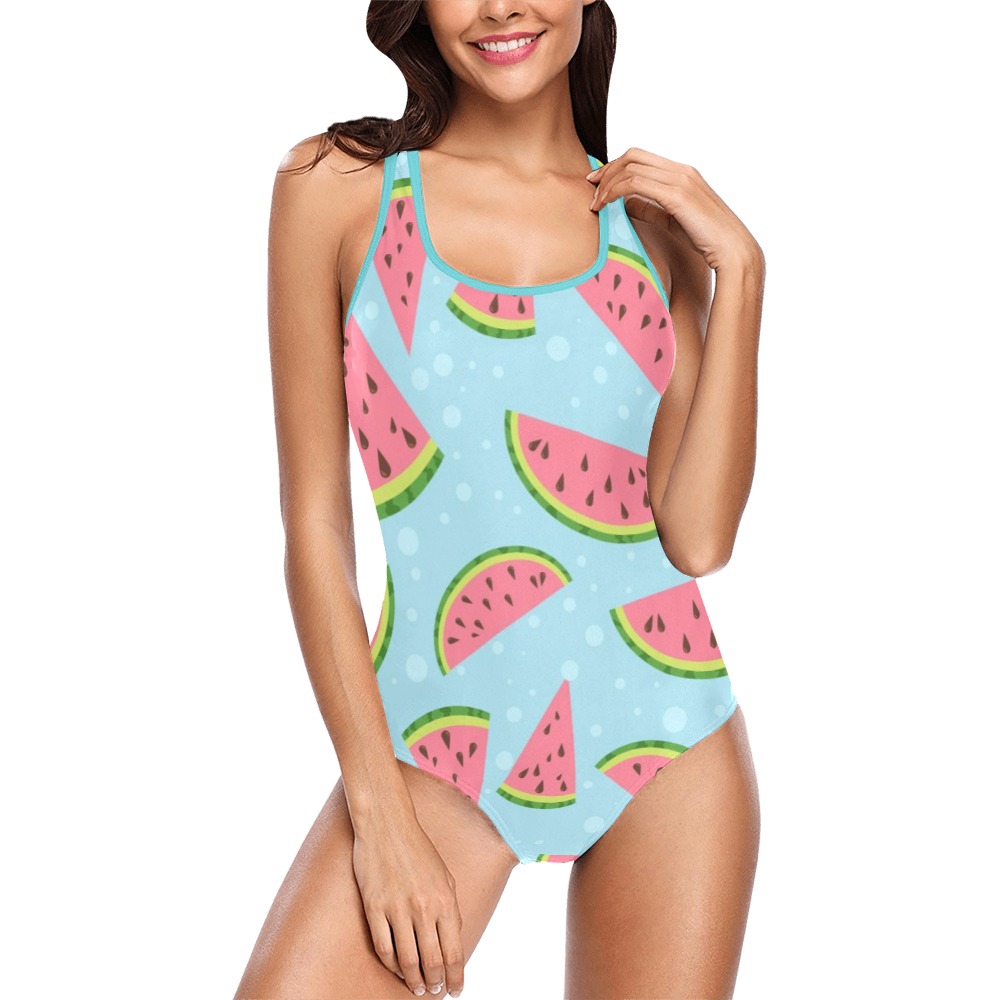 Watermelon Vest One Piece Swimsuit (Model S04)