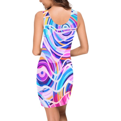 Electric Swirl Medea Vest Dress (Model D06)