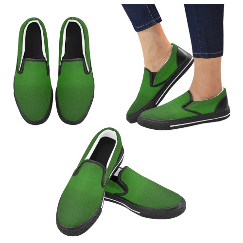gre gre black Men's Slip-on Canvas Shoes (Model 019)