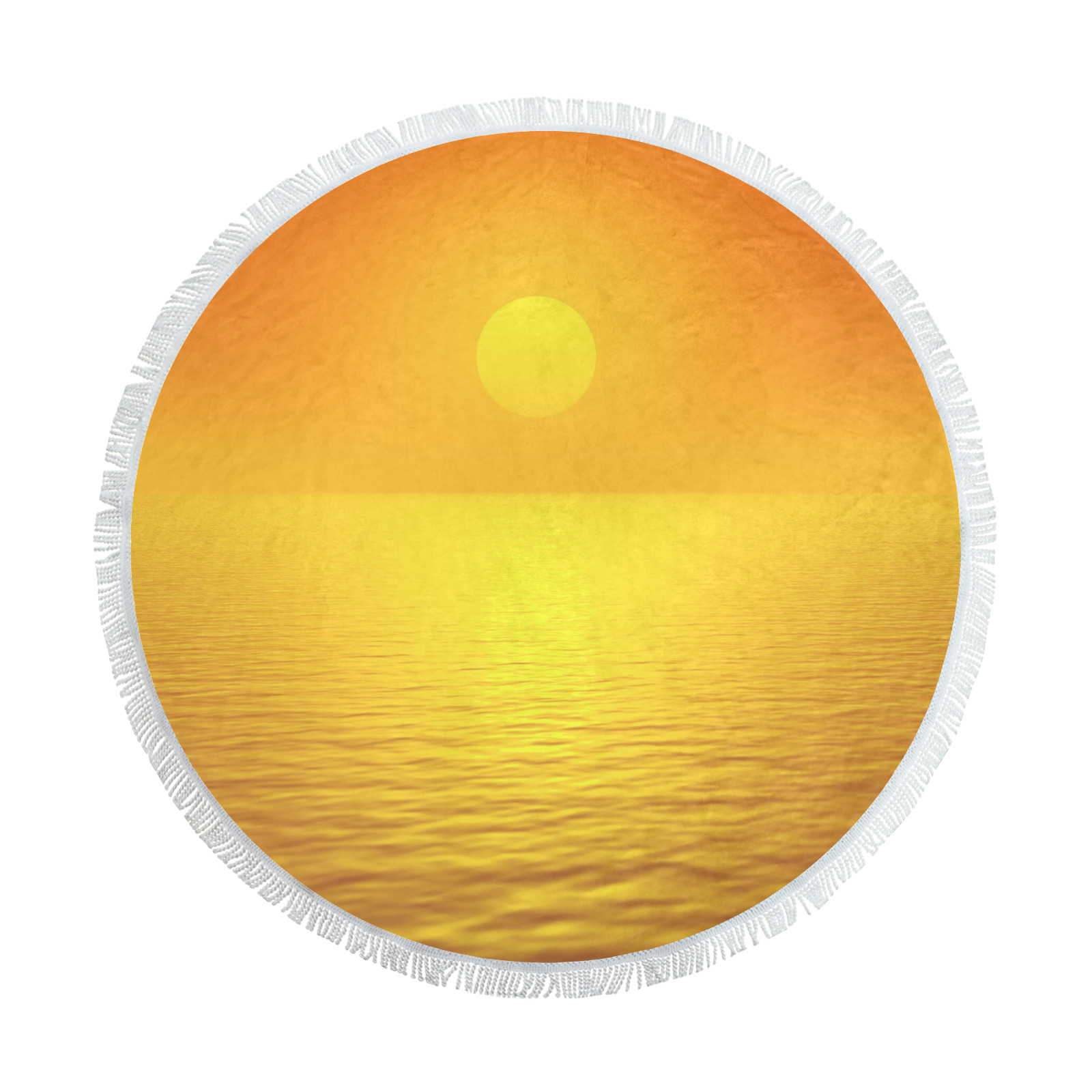Sunset Reflection Circular Beach Shawl Towel 59"x 59"
