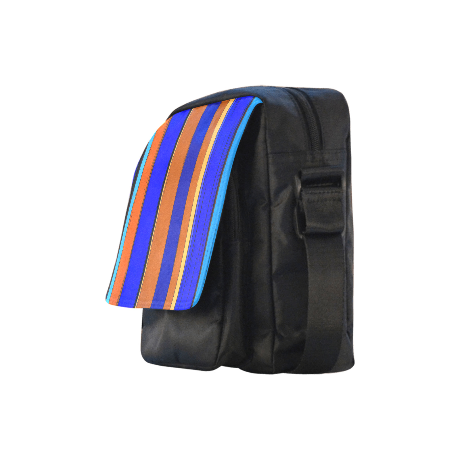 Abstract Blue And Orange 930 Crossbody Nylon Bags (Model 1633)