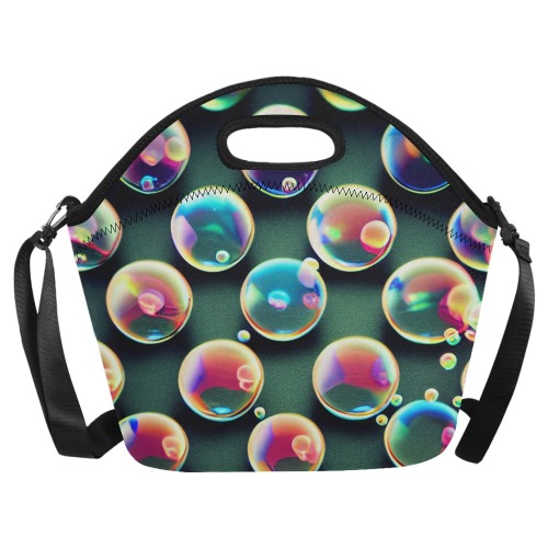 bubbles pattern7 Neoprene Lunch Bag/Large (Model 1669)