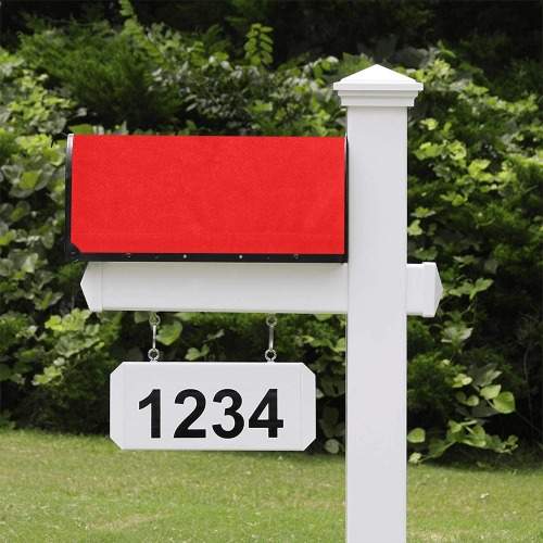 Merry Christmas Red Solid Color Mailbox Cover